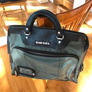 Green Diesel nylon travel carry-on satchel